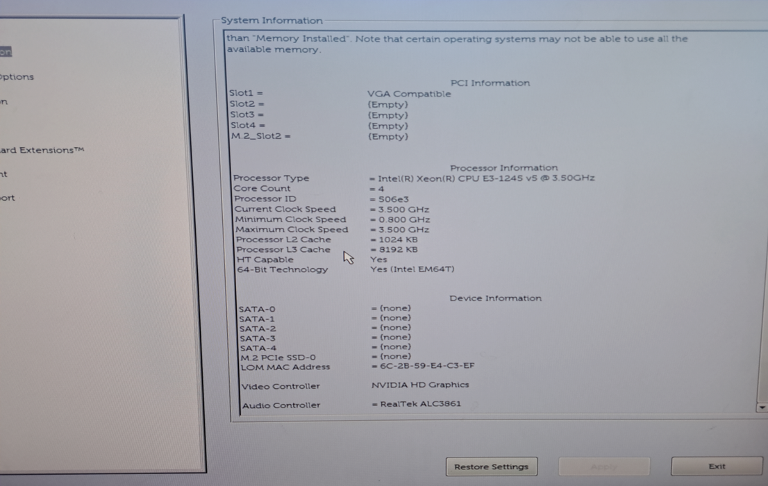 Dell Precision 3620 | E3-1245 V5 | 16GB DDR4 | No HDD/GPU | READ