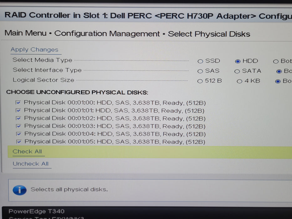 DELL PE T340, Xeon E-2226G 3.40GHz, 64GB DDR4, PERC H730P 6x 4TB SAS HDDs 2x PSU