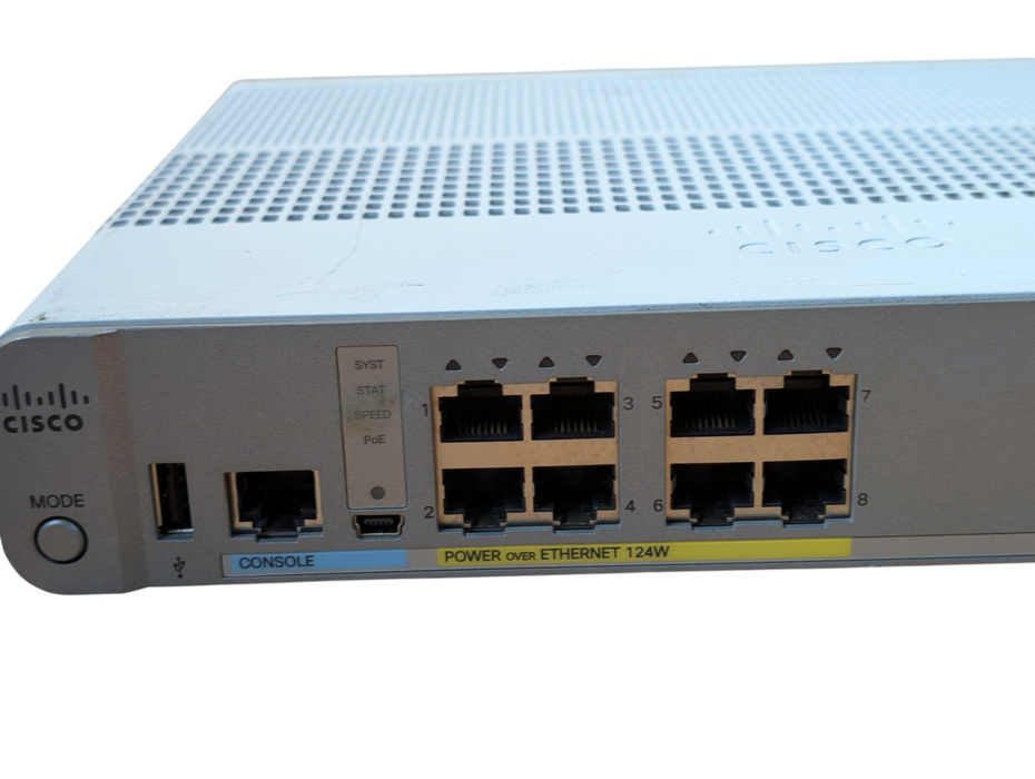 Cisco WS-2960CX-8PC-L 8 Port Smart Gigabit PoE+ Switch with SFP uplink