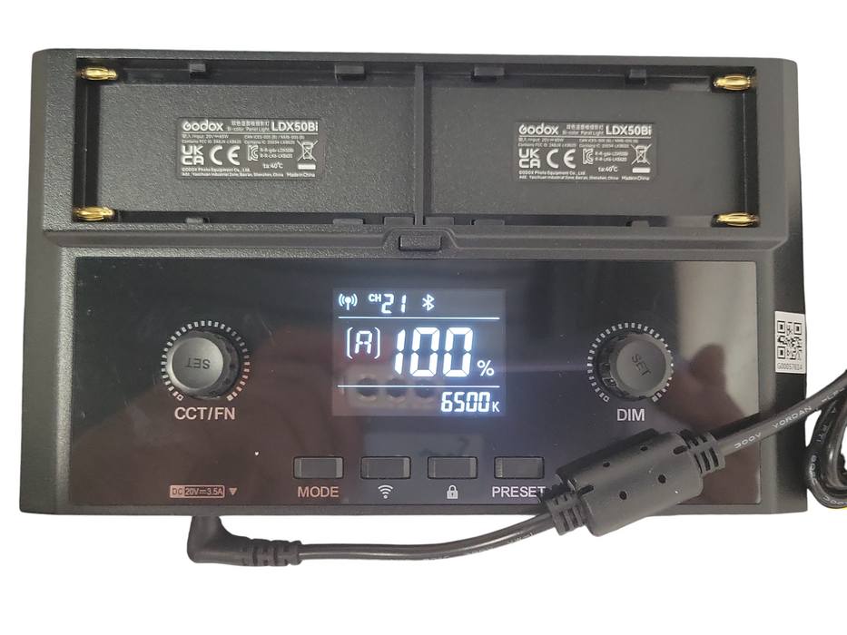 Godox LDX100Bi Bi-Color LED Light Panel, No battery, READ