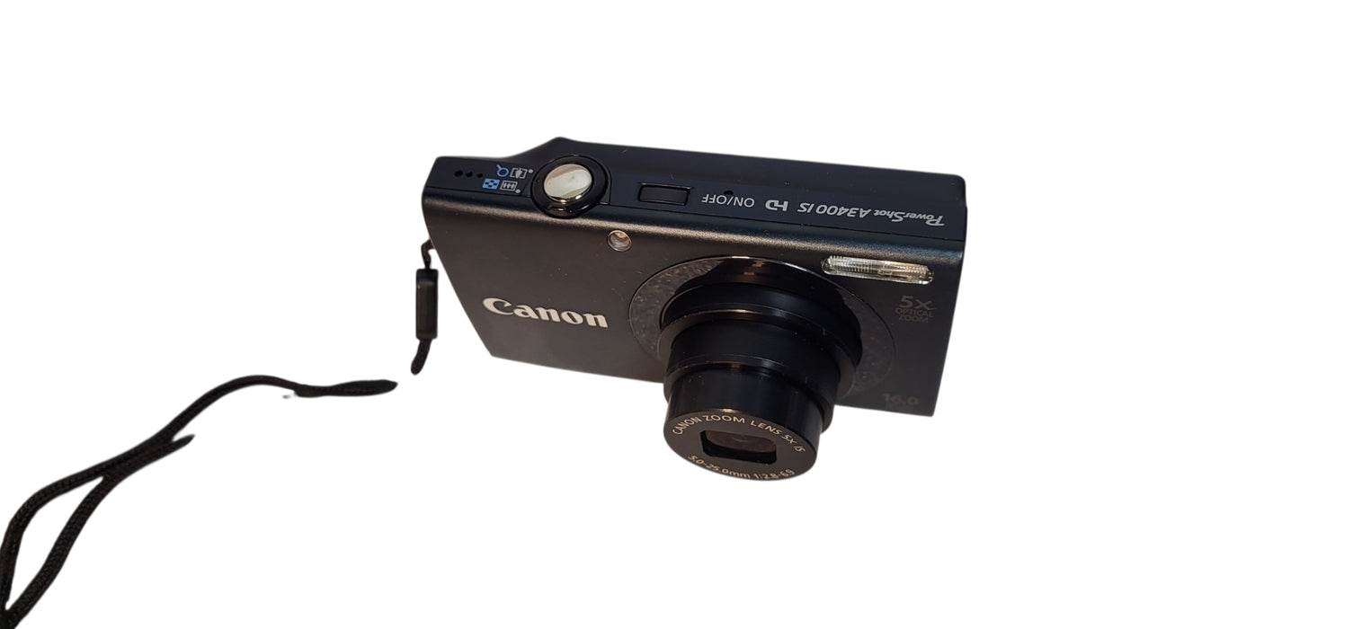 Canon PowerShot A3400 IS Compact Digital Camera W/ Battery & Carry On Bag