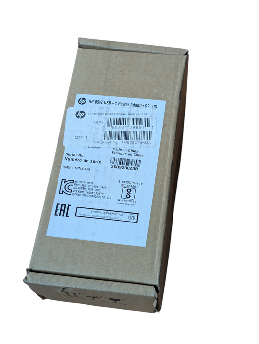 HP 65W USB-C Power Adapter G2 US Genuine HP Original 1HE08UT#ABA