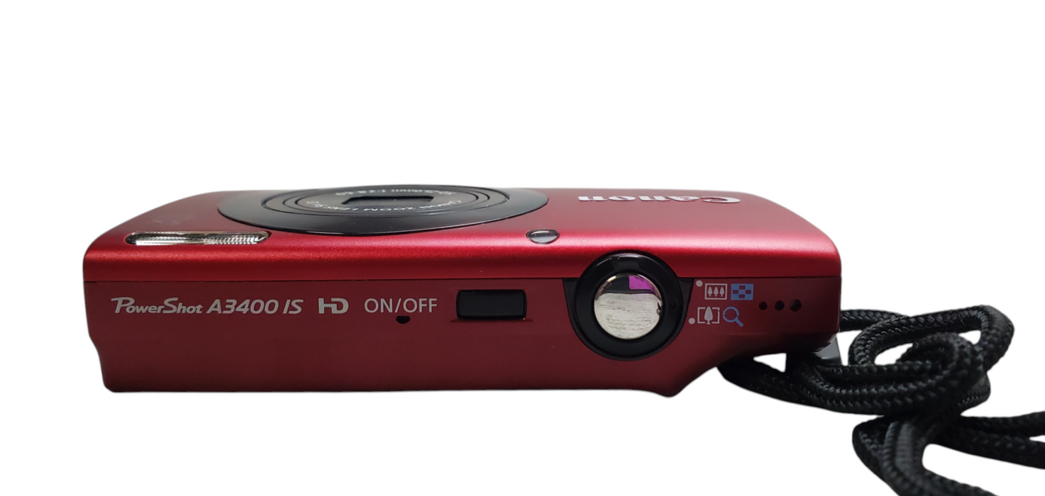 Canon PowerShot A3400 IS 16.0MP Digital Camera w/ Battery