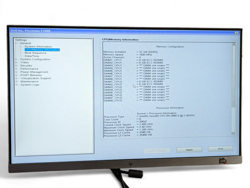 DELL Precision T7600 2x Intel Xeon E5-2665 0 @ 2.40Ghz, 32GB RAM, H310 RAID  -