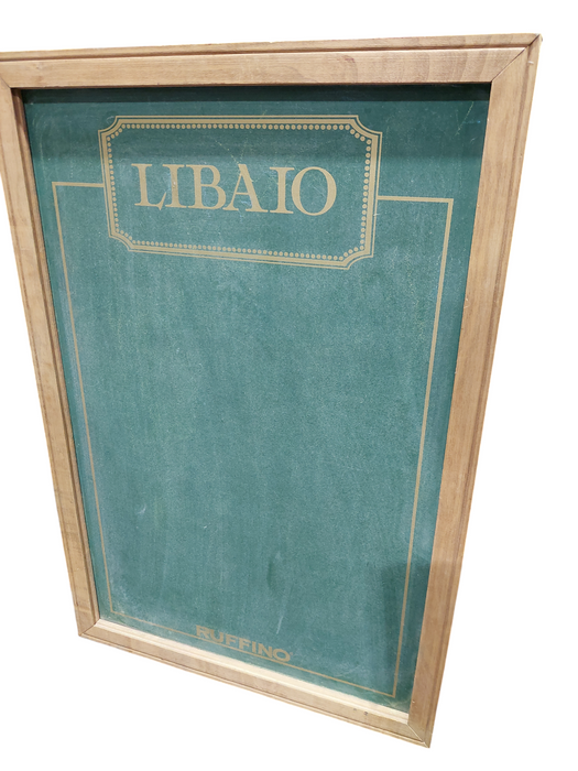 Vintage Restaurant Chianti Wine List Chalkboard Labaio Ruffino Wood Framed