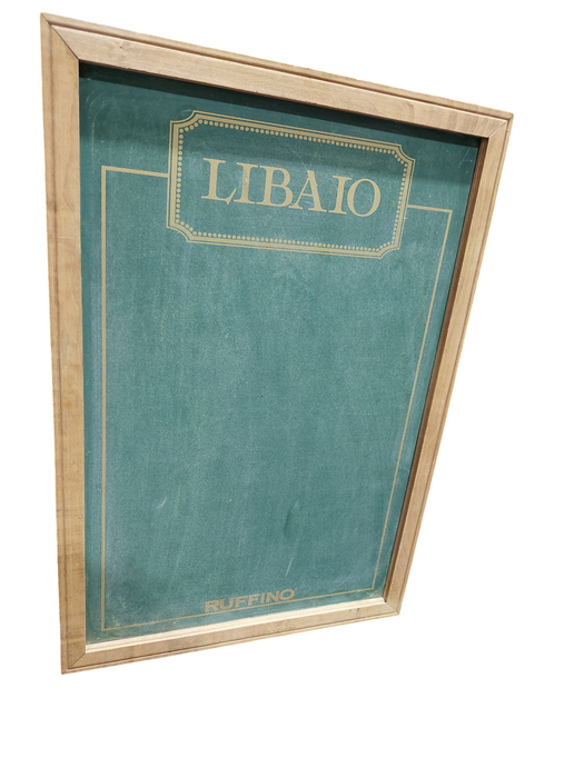 Vintage Restaurant Chianti Wine List Chalkboard Labaio Ruffino Wood Framed