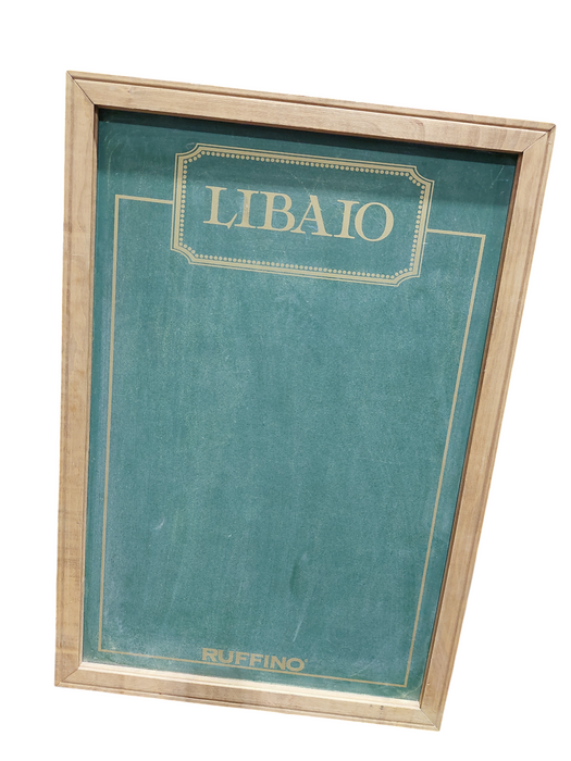 Vintage Restaurant Chianti Wine List Chalkboard Labaio Ruffino Wood Framed