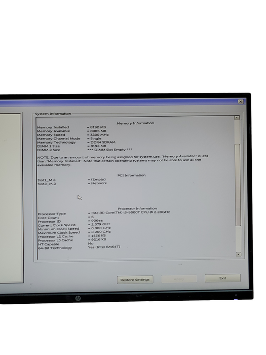 Dell Optiplex 3070 Micro Intel Core i5-9500T 2.2GHz 8GB RAM NO-HDD/SSD