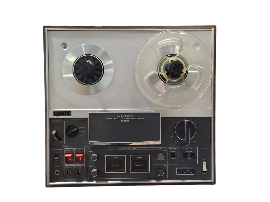 Sony TC-366 Reel To Reel Tape Recorder 3 Head Solid State, READ