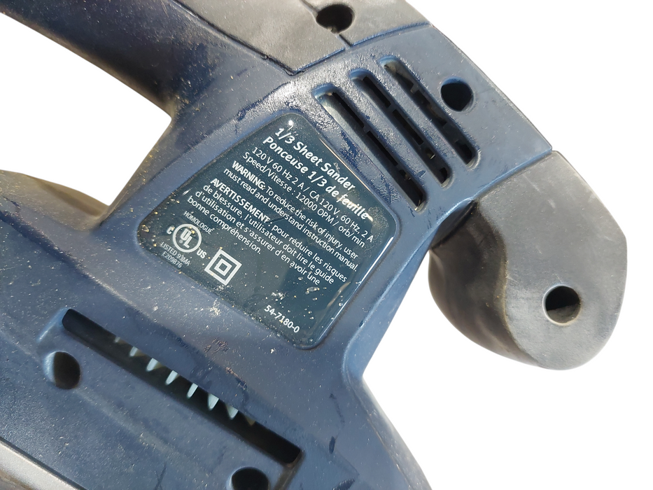Mastercraft Sander Tool 1/3 Sheet Sander