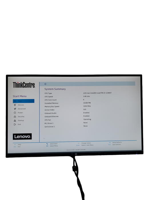 Lenovo ThinkCentre M70q Gen 3 i5-12400T 1.80GHz 16GB NO-HDD/SSD