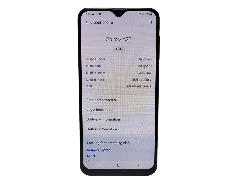 Samsung Galaxy A20 32GB (SM-A205W) - READ $