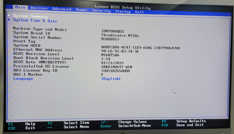 Lenovo Think Center M710s DT-Intel Core i5 -7400 @ 3GHz 240 GB SSD 8 GB RAM