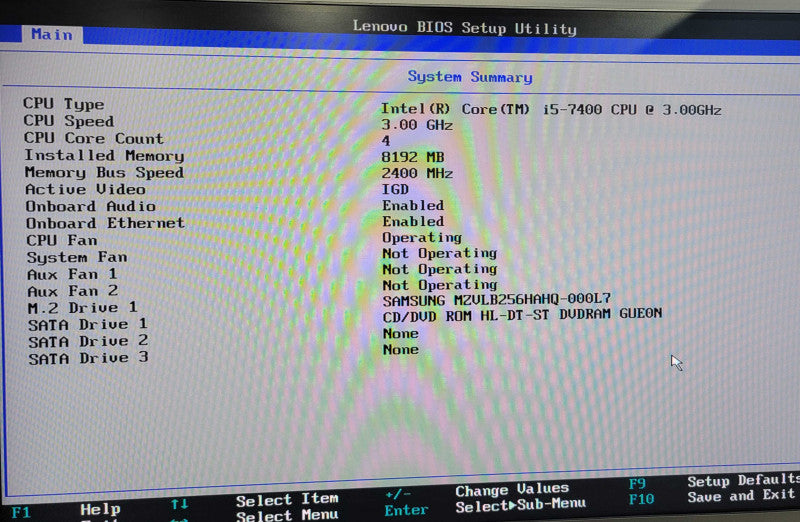 Lenovo Think Center M710s DT-Intel Core i5 -7400 @ 3GHz 250 GB SSD 8 GB RAM