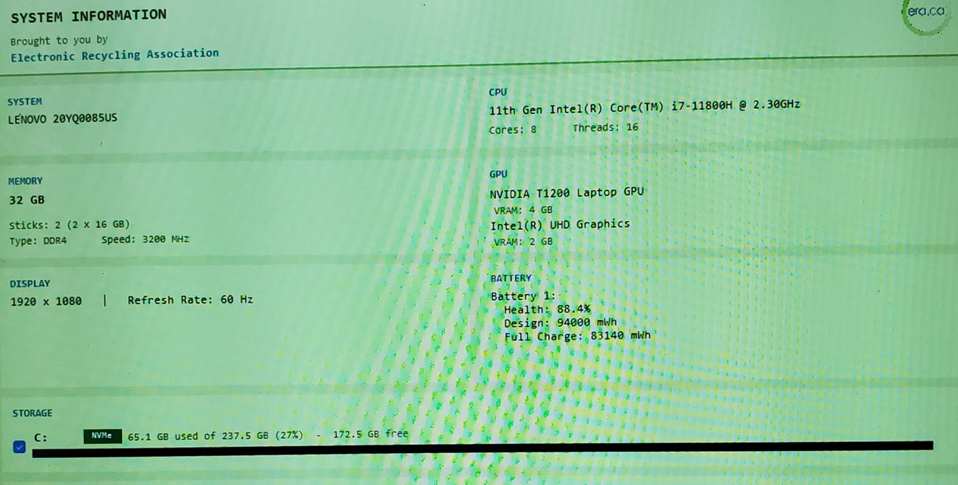 Lenovo ThinkPad P15 Gen 2 i7-11800H NVIDIA T1200 32GB 256GB SSD