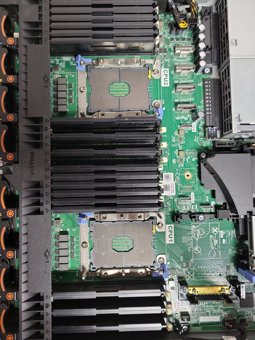 Dell PowerEdge R640 1U server w/ 2x CPU Heatsinks, NO CPU/RAM/RAID/HDD, READ