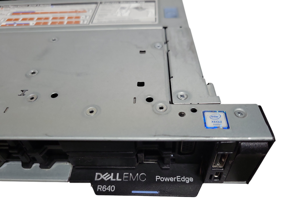 Dell PowerEdge R640 1U server w/ 2x CPU Heatsinks, NO CPU/RAM/RAID/HDD, READ