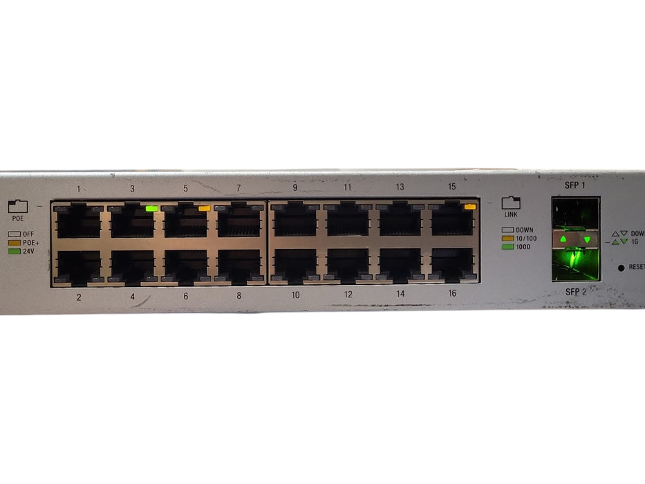 Ubiquiti Networks UniFi US-16-150W Managed PoE+ 16-Port Gigabit Switch, READ