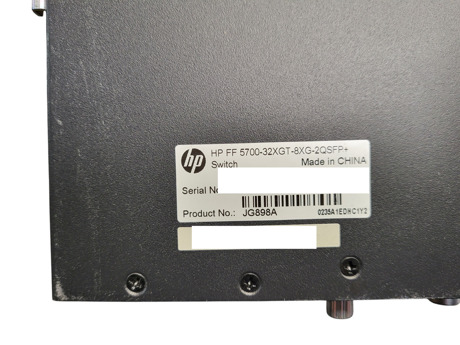 HP FF 5700 JG898A HPE FlexFabric 5700-32XGT-8XG-2QSFP+ Switch w/ 6x 10G SFPs