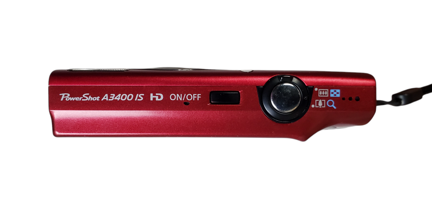 Canon PowerShot A3400 IS 16.0MP Digital Camera w/ Battery - READ
