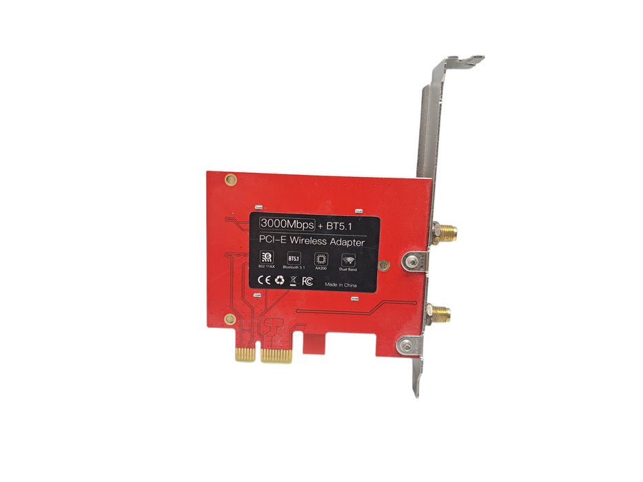 Wise Tiger 3000Mbps + BT5.1 PCI-E Wireless Adapter 802.11AX