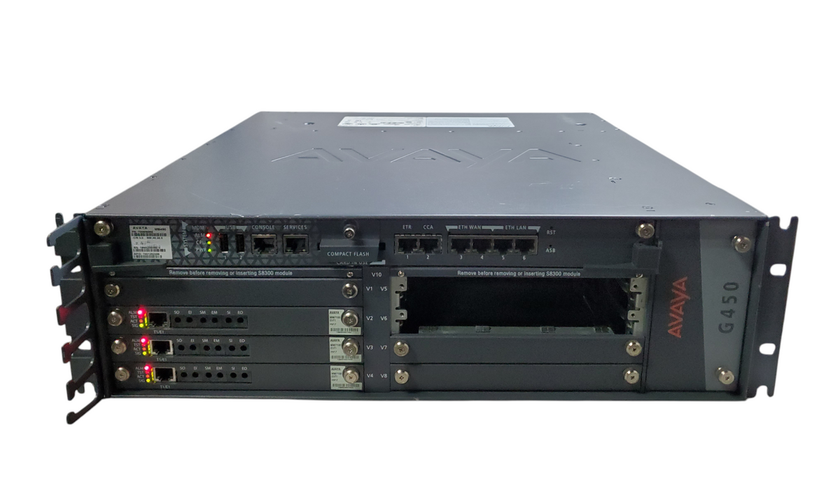 Avaya G450 Media Gateway with MB450 Module w/ 3x Cards