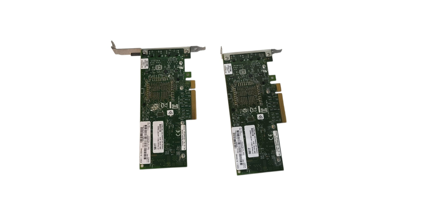 lot of 2x HP Ethernet 10Gb 2-Port 561T Adapter PCIe RJ45 Network Cards 717708