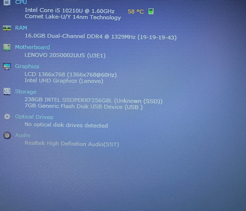 Lenovo ThinkPad T14 Gen 1 i5-10210U (1366x758 LCD Resolution) 16GB RAM 256GB SSD