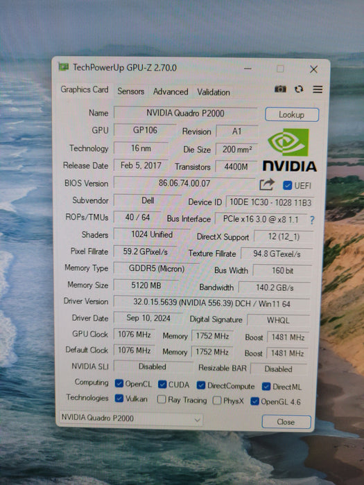 NVIDIA Quadro P2000 5GB GDDR5 Graphics Card | 4x DisplayPort