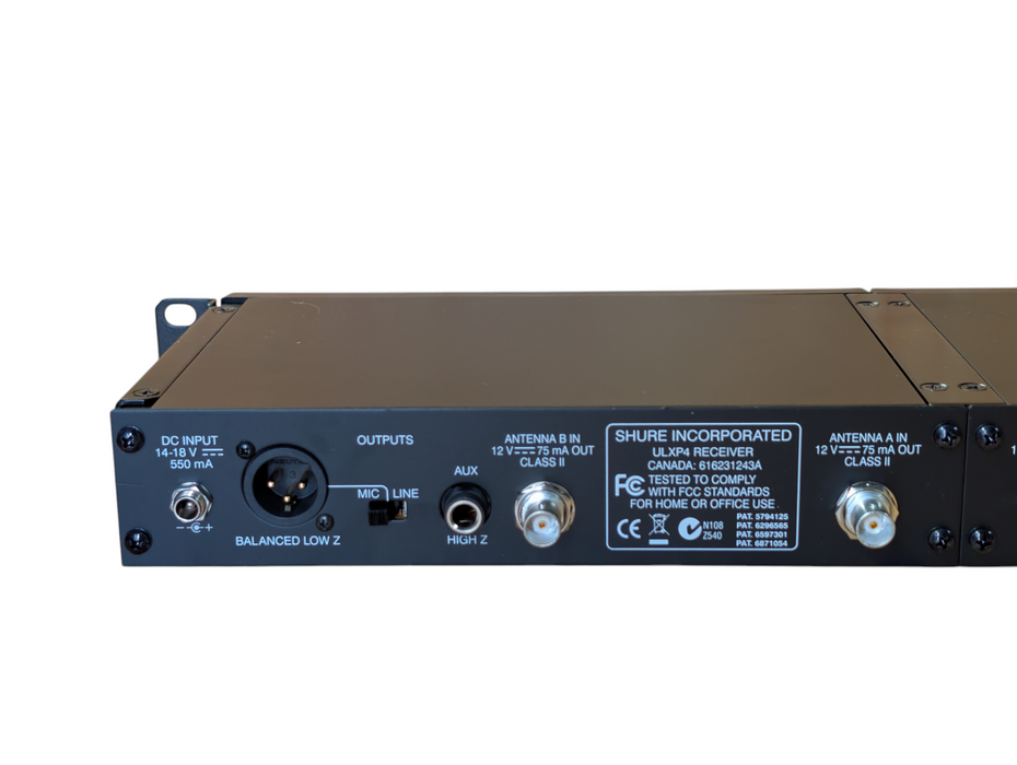 Shure ULXP4 Dual Wireless Receiver Rack 554-590 Mhz