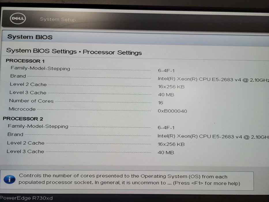 DELL PowerEdge R730xd Intel 2x  Xeon E5-2683 v4 32GB RAM H730 mini