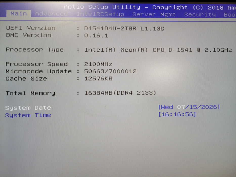 DATTO S3P4000 Server Xeon D-1541 2.1GHz 16GB RAM NO HDD
