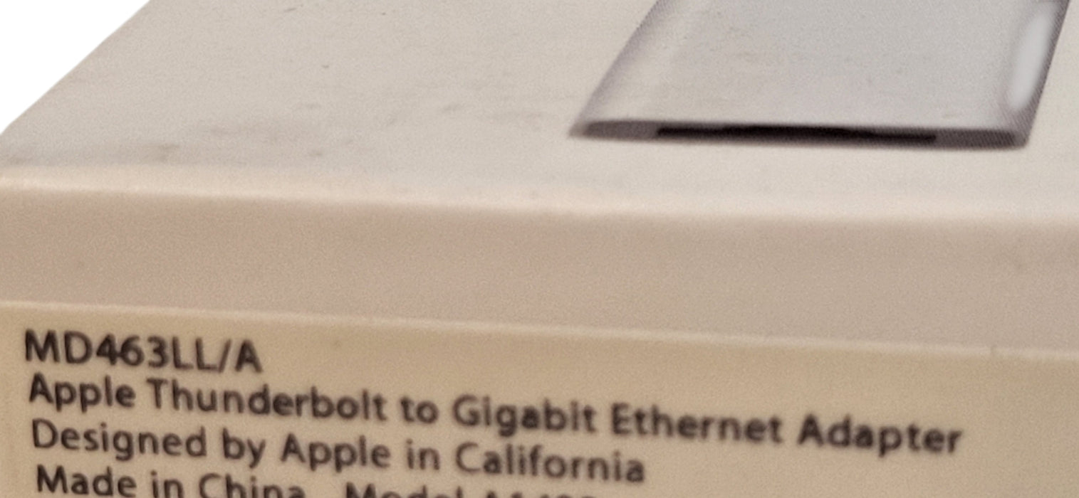 Open Box Apple Thunderbolt To Gigabit Ethernet Adapter MD463LL/A A1433