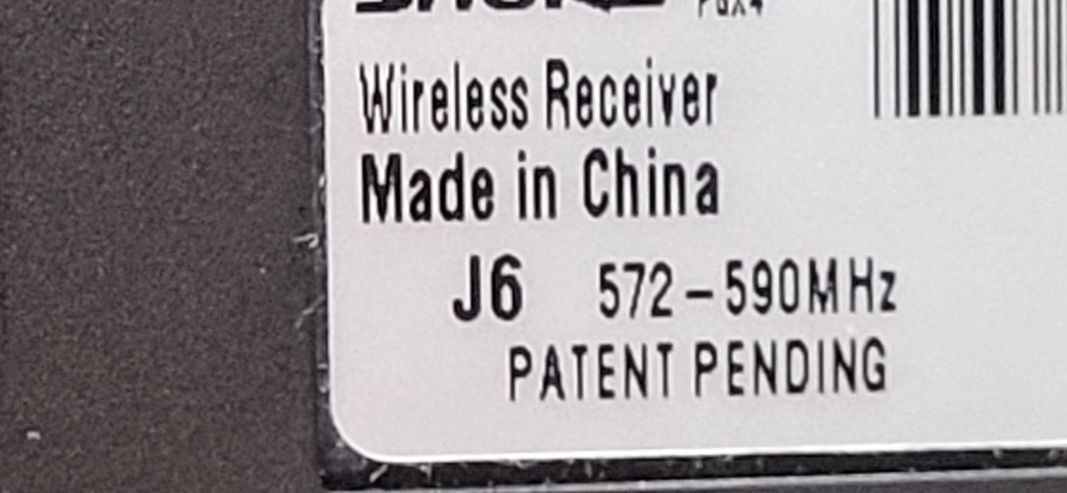 Shure PGX4 Wireless Receiver J6 572-590 MHz W/AC