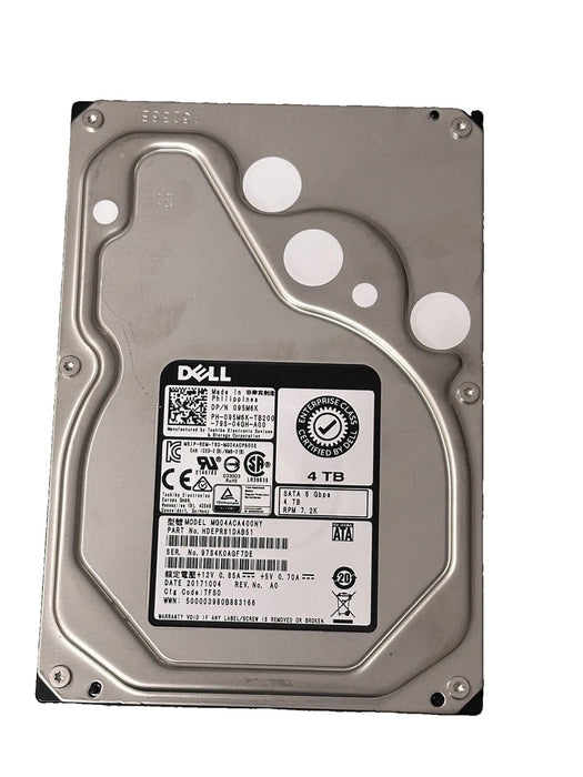 Dell 4TB 3.5" SAS 6Gbps 7.2K Enterprise Hard Drive MG03SCA400 DP/N 012GYY