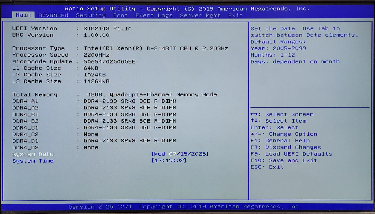 Datto Siris 4 S4P6 1U 4x3.5", Xeon D2143IT 2.20GHz, 48GB DDR4, No HDD, 400W PSU