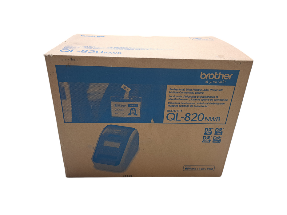 Brother QL-820NWB Ultra Flexible Monochrome Label Printer w/ Power Adapter