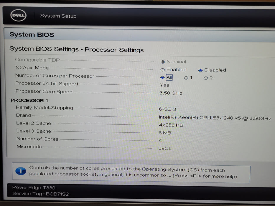Dell PowerEdge T330 Xeon E3-1240v5 3.50GHz 8GB DDR4 PERC H330, 2x PSU, 3.5" bays