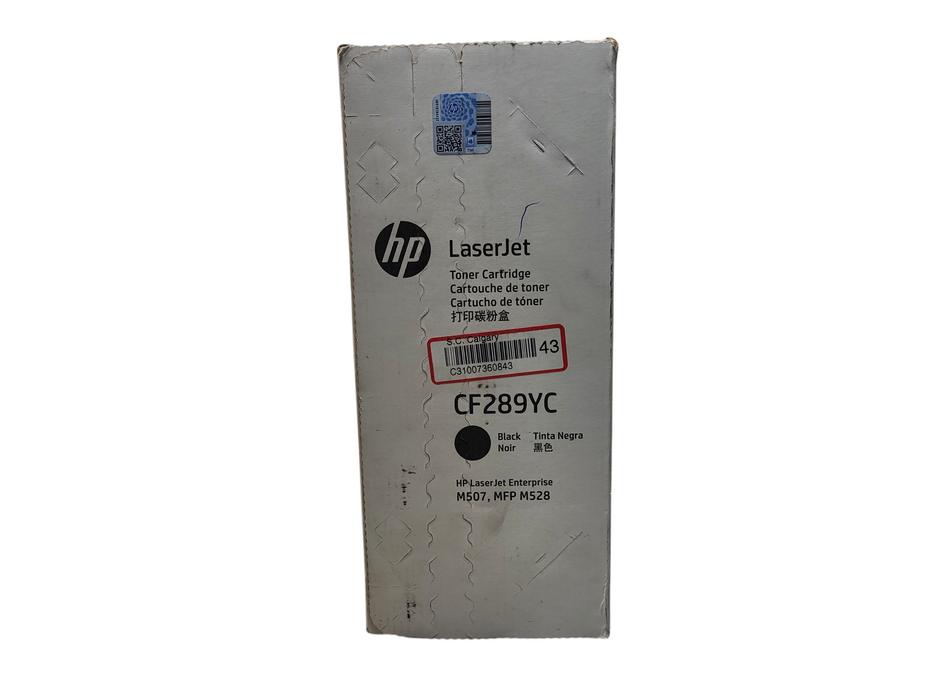 HP CF289YC Black Toner Cartridge for LaserJet New Sealed OEM For M528 M507