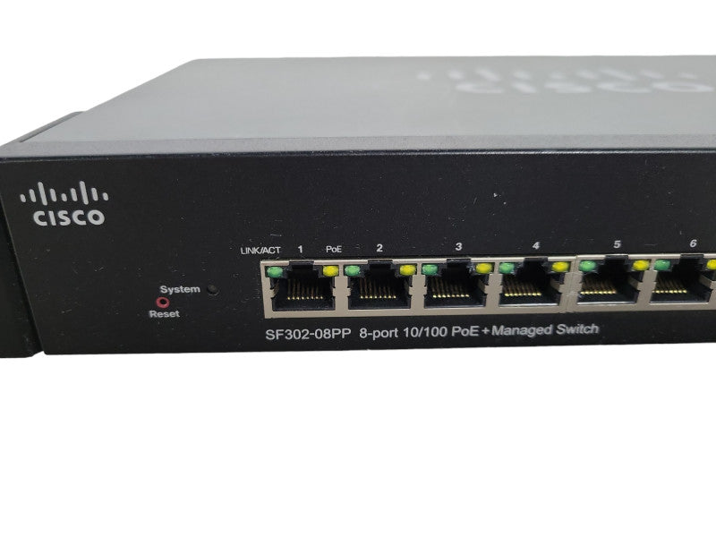 Cisco SF302-08PP-K9 8 PORT POE+ MANAGED Switch !