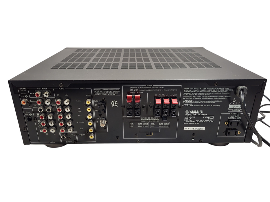 Yamaha RX-V430 - 5.1 Ch AV Home Theater Surround Sound Receiver Stereo System