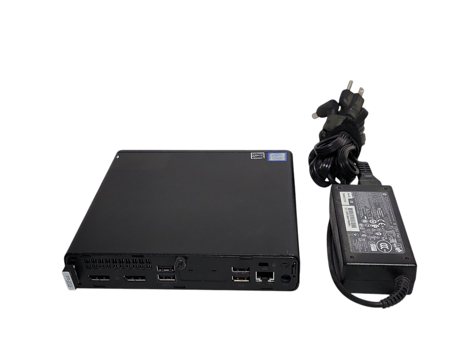 HP ProDesk 400 G4 DM, Core I5-8500T 2.10GHz, 8GB DDR4, 256GB NVMe w/ Power adapt