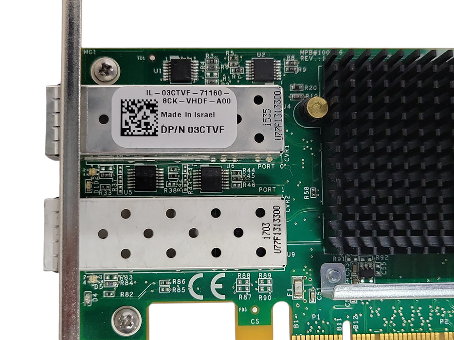 Dell PE210G2SPI9A-XR Dual-Port 10GB FH Profile Fiber Channel Card P/N: 03CTVF