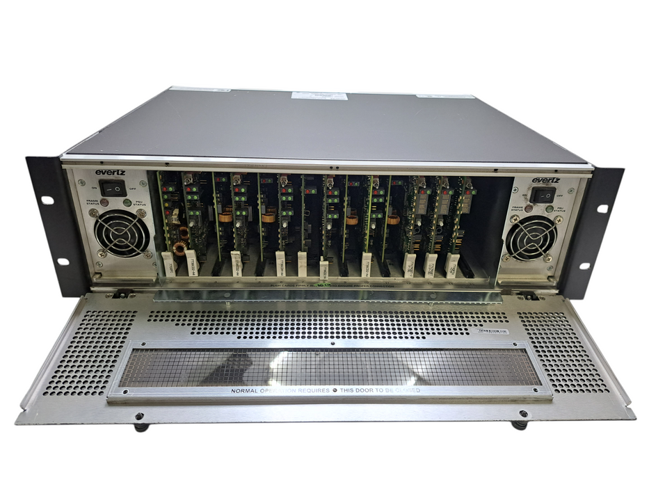 EVERTZ 7800FR MultiFrame Chassis w/ 5x 7736CEM-A4 1x7700FC 2x 7767RGBT 1x 7700FC