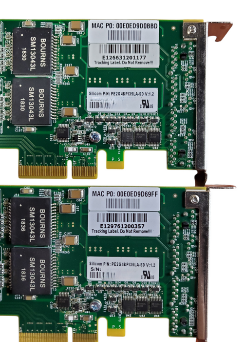 Lot 2x Silicom PE2G4BPI35LA-SD Quad Port Gigabit PCIe x4 Ethernet Server adapter