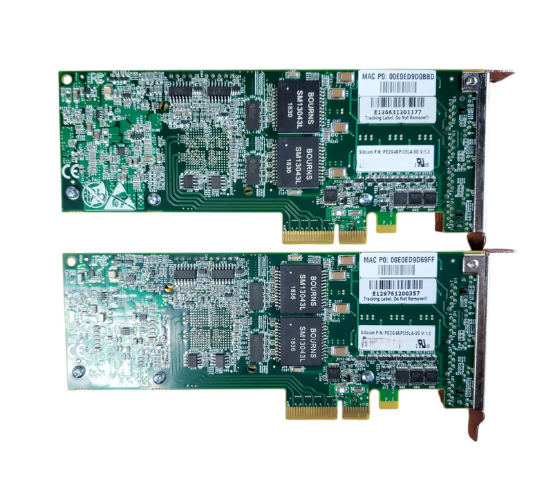 Lot 2x Silicom PE2G4BPI35LA-SD Quad Port Gigabit PCIe x4 Ethernet Server adapter