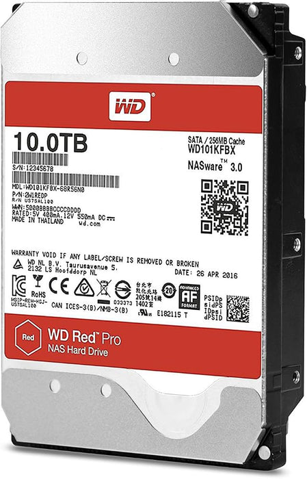 Western Digital Red Pro 10TB (WD101KFBX) SATA III 3.5" Hard Drive
