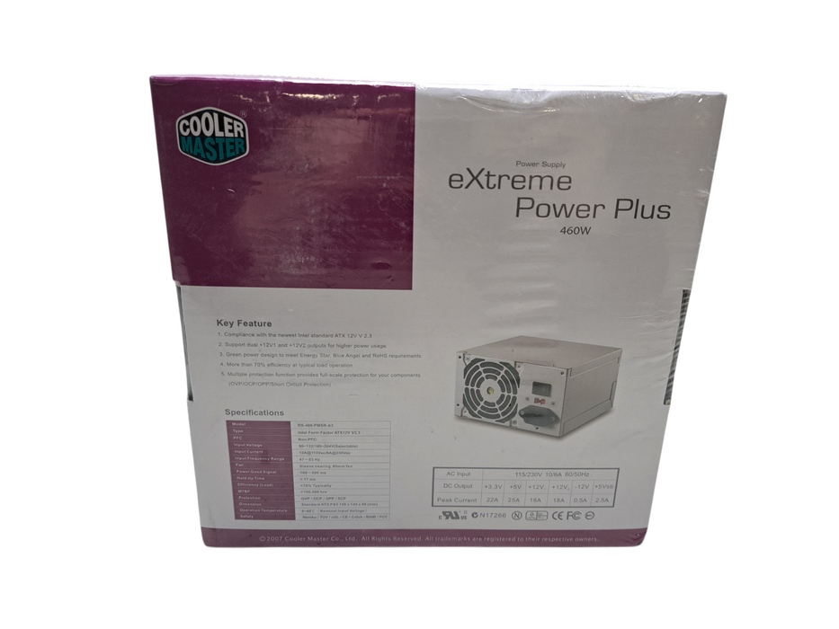 Cooler Master Extreme Power Plus 460W Power Supply RS-460-PMSR-A3 (New Sealed)