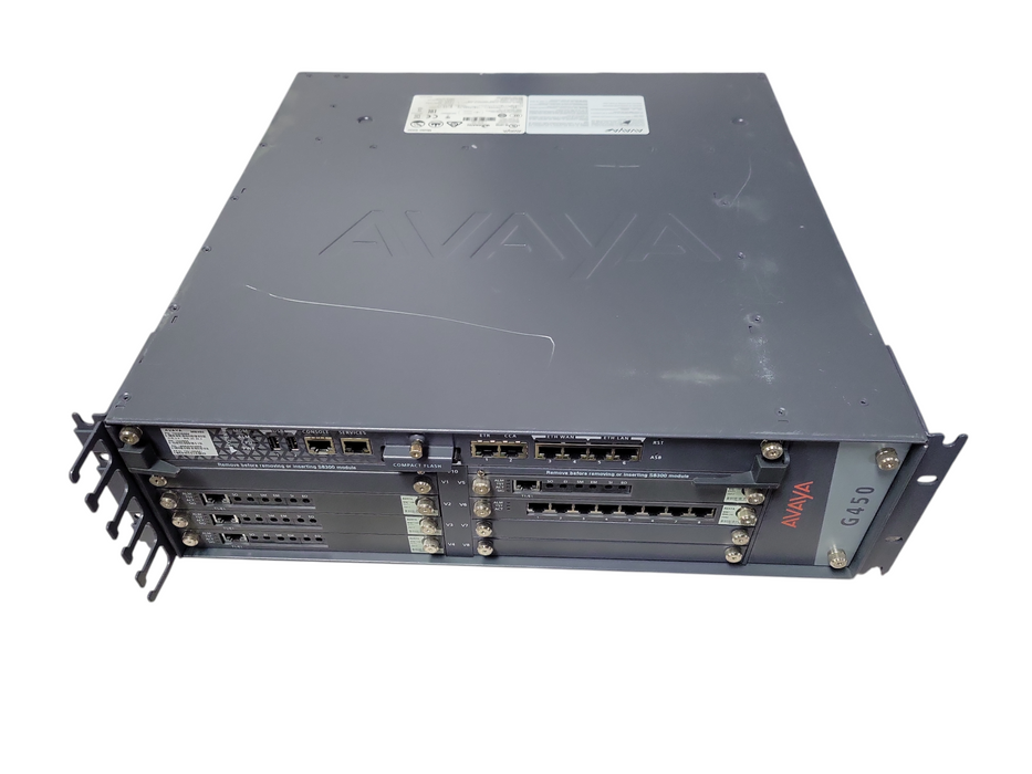 Avaya G450 Media Gateway with MB450 Module w/ 5x Cards
