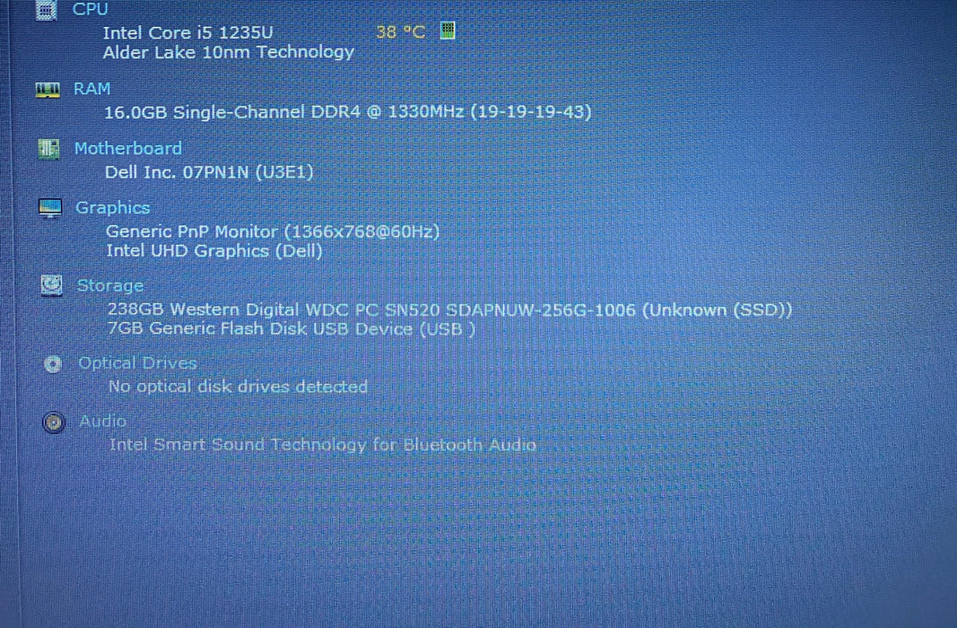 Dell Latitude 3430 (1366x768 Screen Resolution) Core i5-1235U 16GB RAM 256GB SSD